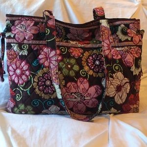 Vera Bradley Mod Floral Pink Side Tie Tote